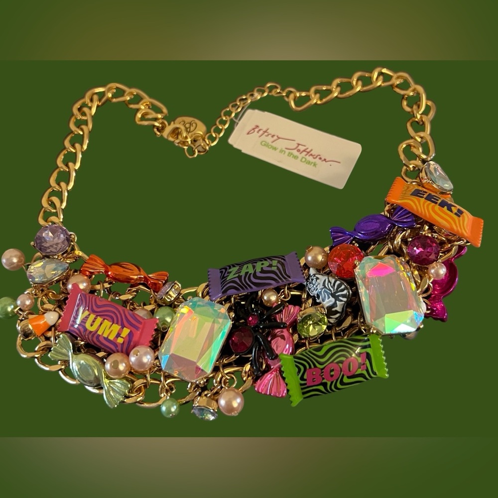 Betsey Johnson Bracelet & Necklace Set Multicolor Candy Charm - Picture 9 of 16
